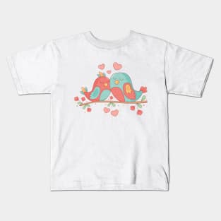 Cartoon Lovely Birds Lover Art Kids T-Shirt